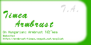 timea armbrust business card